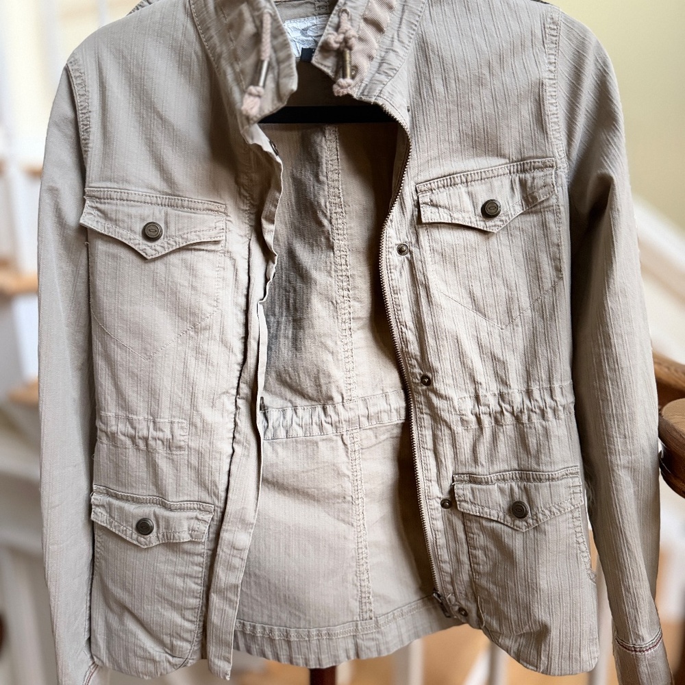 Studded Utility Jacket (Sand Color)